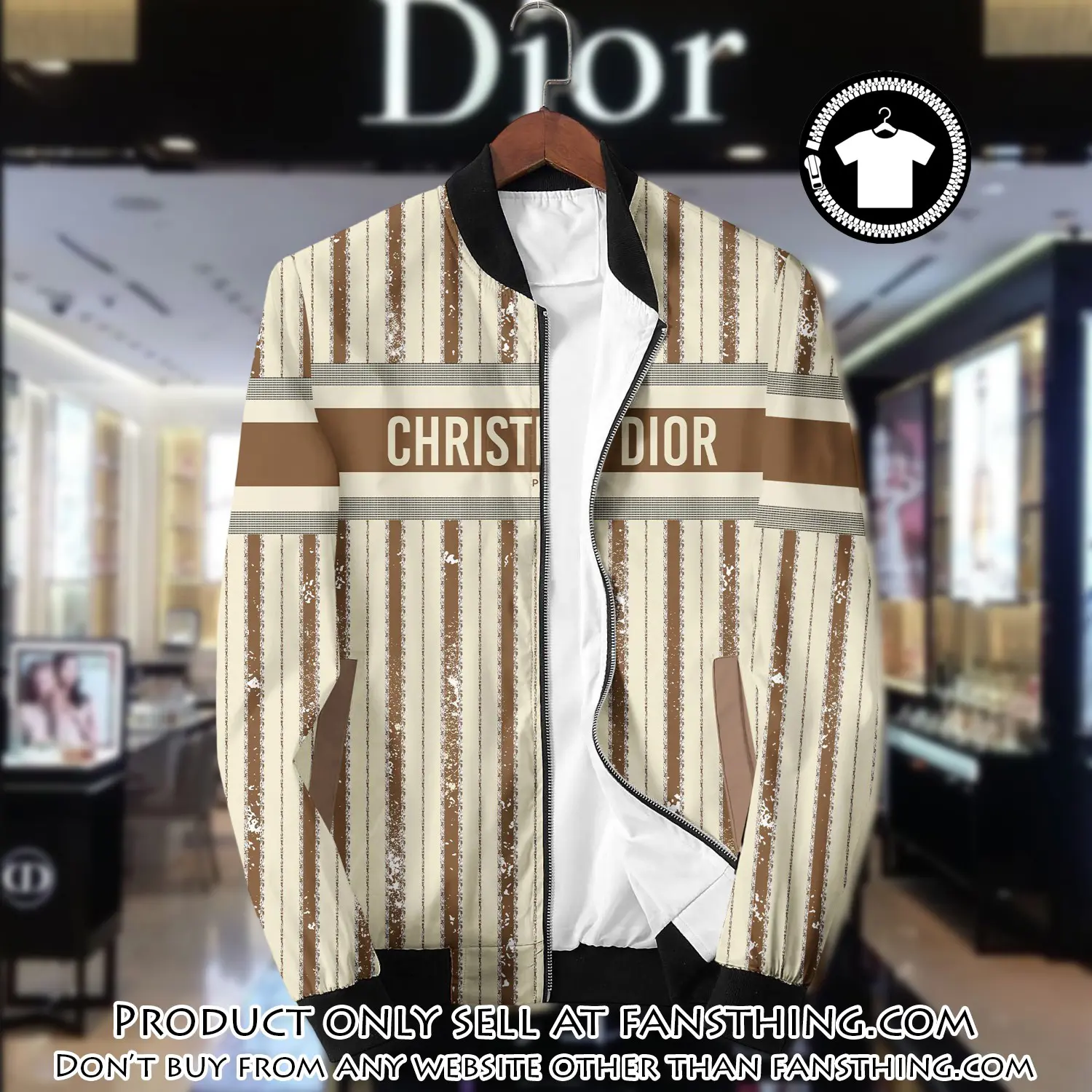 Dior luxury brand varsity zipper jacket vst1041 fst0652521